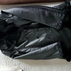 Black 100% leather fully lined coat from Wilson's House of Swede and Leather